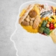 image de cerveau plein d'aliments perdre du poids