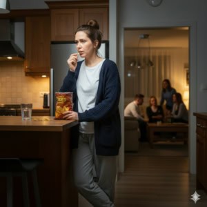 femme cuisine je mange mes émotions hypnose TCA