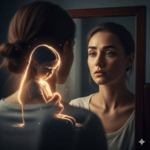 traumatisme, enfant intérieur, perte de poids, miroir