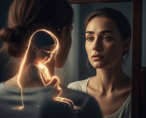 traumatisme, enfant intérieur, perte de poids, miroir hypnose maigrir