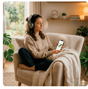 femme écoute audios d'hypnose