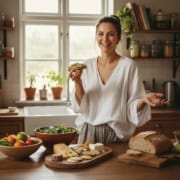Femme heureuse et saine, mange naturellement hypnose perte de poids
