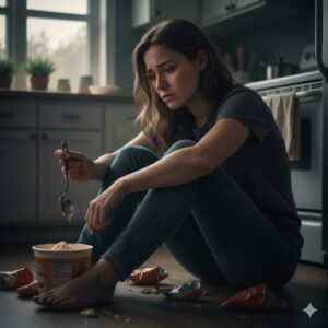 femme mange ses émotions TDAH TCA 