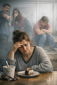 femme avec TCA subit du harcèlement plus jeune