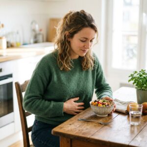 femme qui écoute sa faim ventre