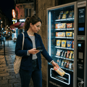 fmme achète crackers la nuit
