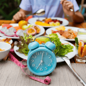 jeûne intermittent, réveil et assiettes pleines