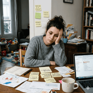 femme épuisée par fatigue décisionnelle 